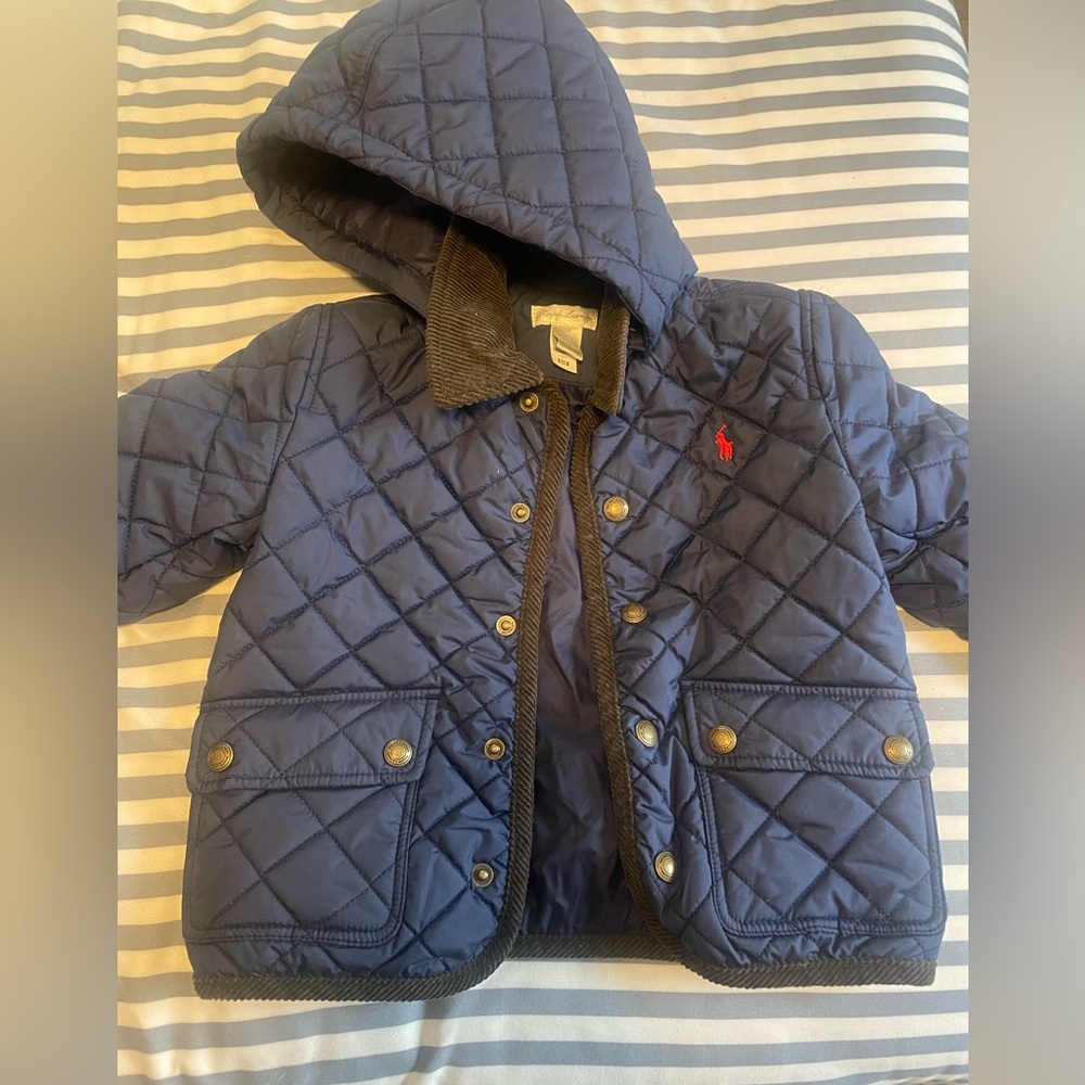 Ralph Lauren Blue Puffer Jacket with Hood